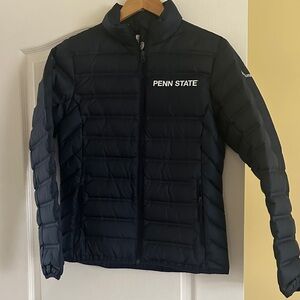 Penn StateColumbia Navy Puffer Jacket with Logo